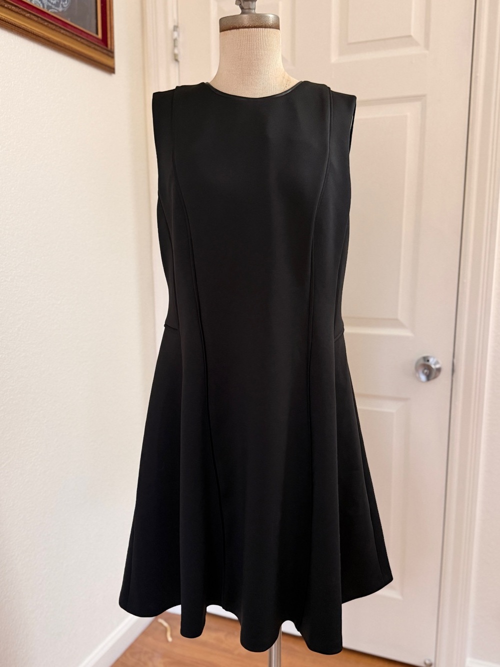 DKNY Black Sleeveless Fit-and-Flare Dress